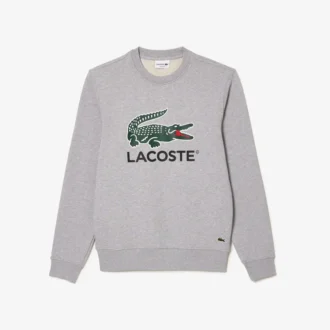 Fleece-sweatshirt met ronde hals voor heren