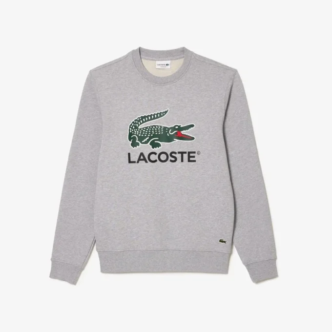 Fleece-sweatshirt met ronde hals voor heren