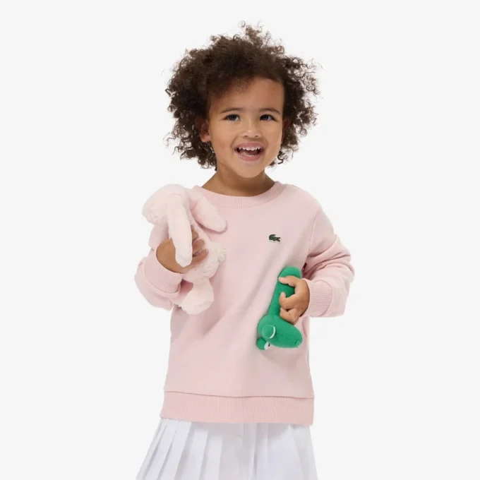 Fleece-sweatshirt met ronde hals voor kinderen