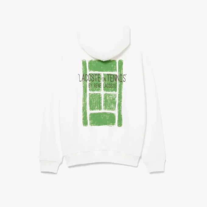 Fleecehoodie met meerdere prints