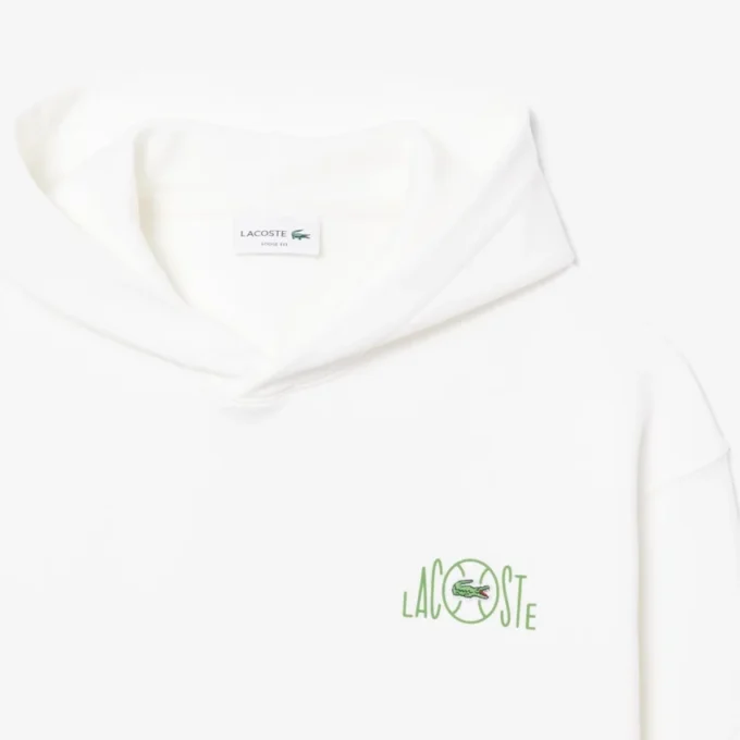 Fleecehoodie met meerdere prints