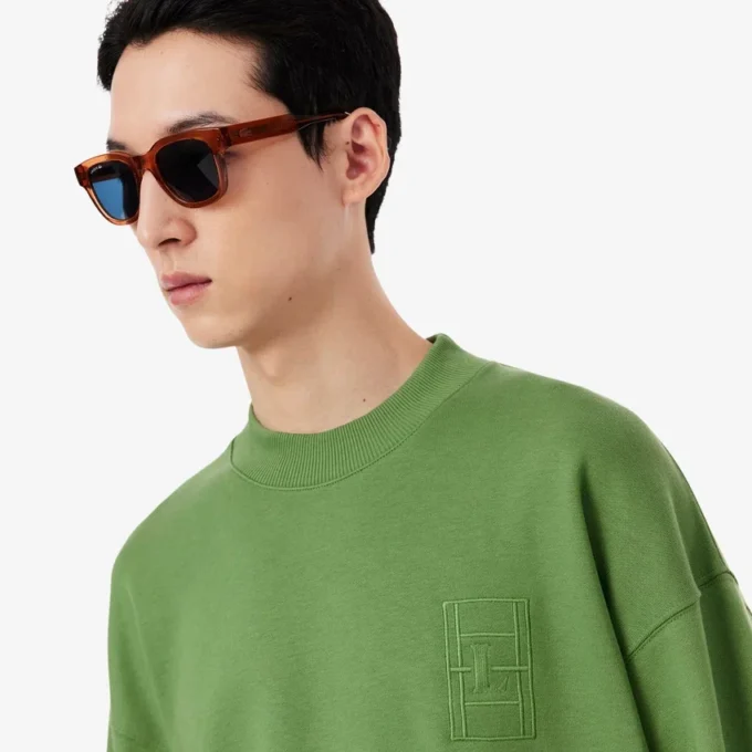 Geborduertes fleece-Sweatshirt