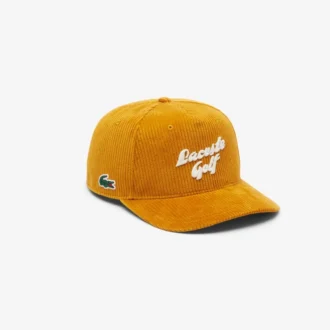Geborduurde corduroy golfpet voor heren