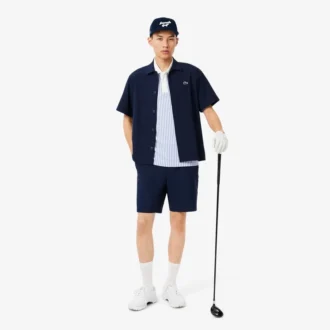 Geborduurde corduroy golfpet voor heren