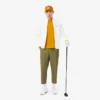 Geborduurde corduroy golfpet voor heren
