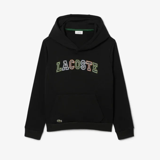 Geborduurde fleece hoodie