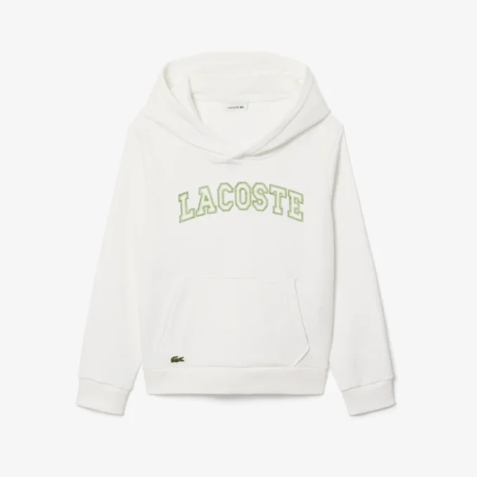 Geborduurde fleece hoodie