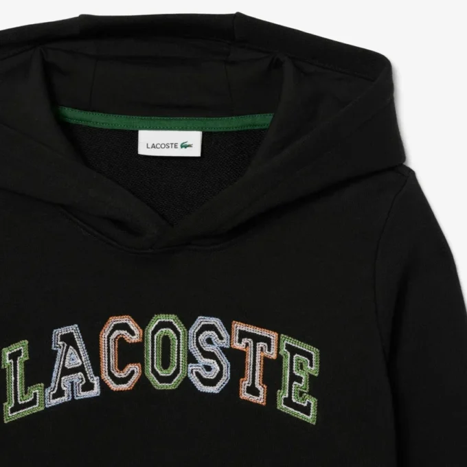 Geborduurde fleece hoodie