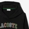 Geborduurde fleece hoodie