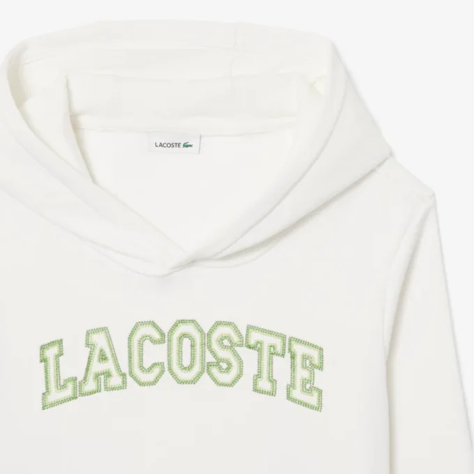 Geborduurde fleece hoodie
