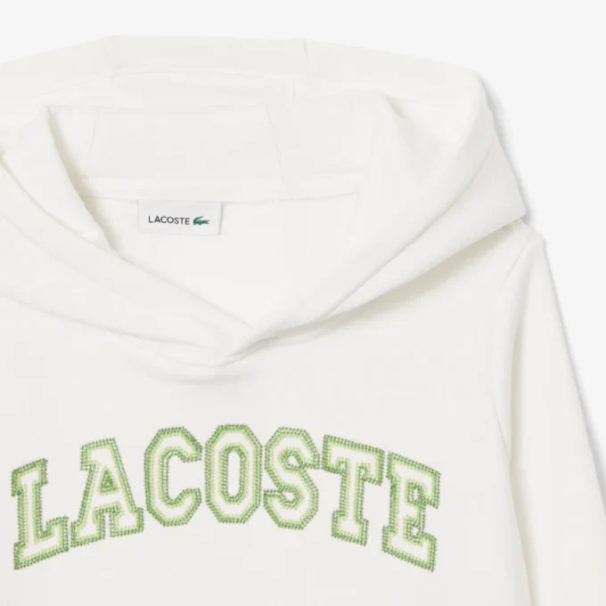 Geborduurde fleece hoodie