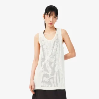 Gehaakte tanktop van mesh