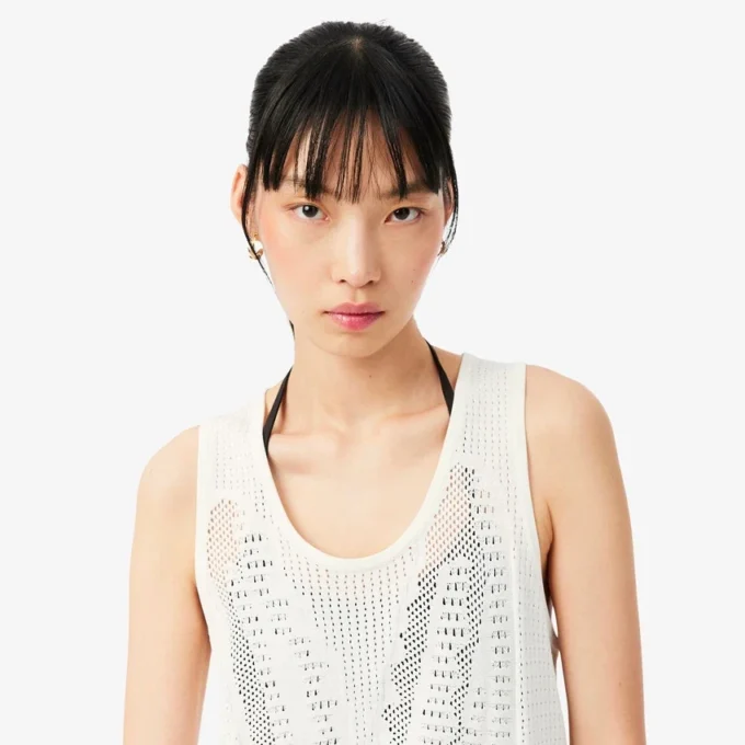 Gehaakte tanktop van mesh