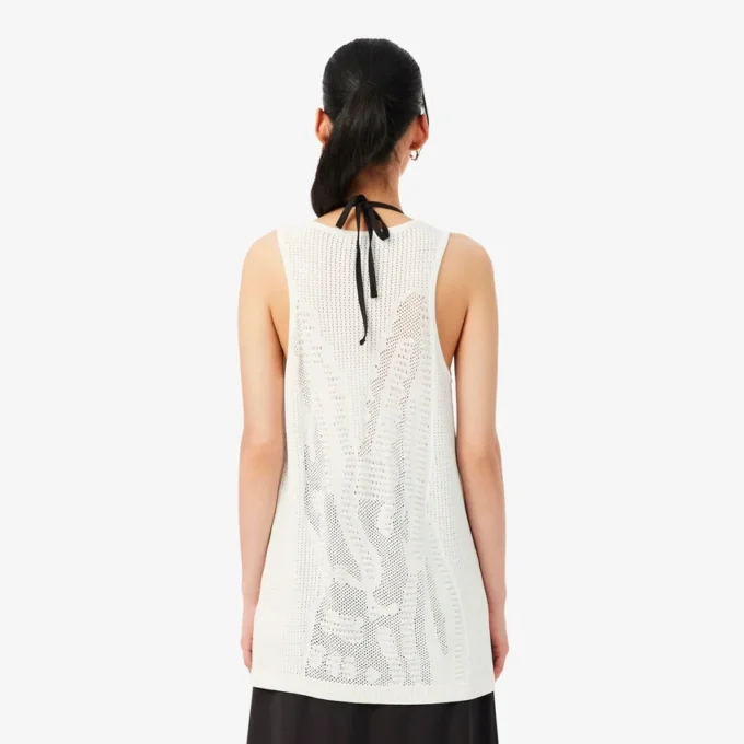 Gehaakte tanktop van mesh