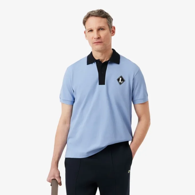 Gemaakt in Frankrijk Polo met klassieke pasvorm en badge