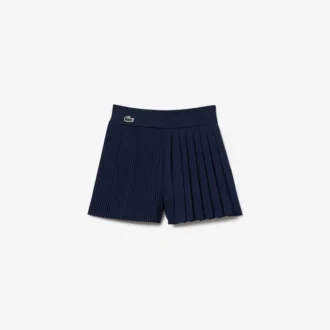 Gepleateerde gevoerde tennisshort voor dames