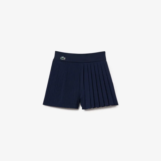 Gepleateerde gevoerde tennisshort voor dames