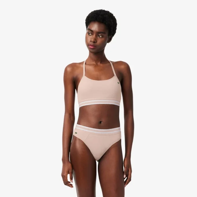 Geribde katoenen bralette