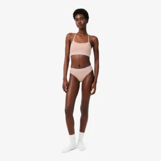 Geribde katoenen bralette