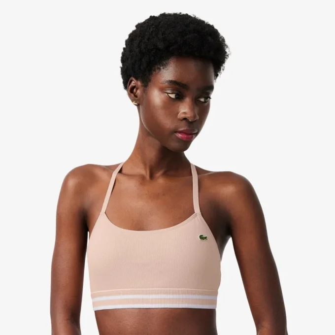 Geribde katoenen bralette