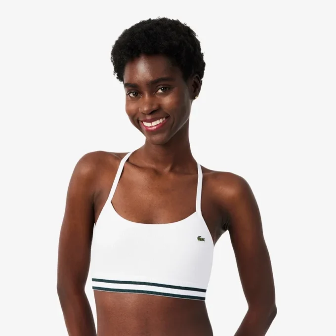 Geribde katoenen bralette