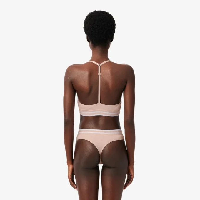 Geribde katoenen bralette