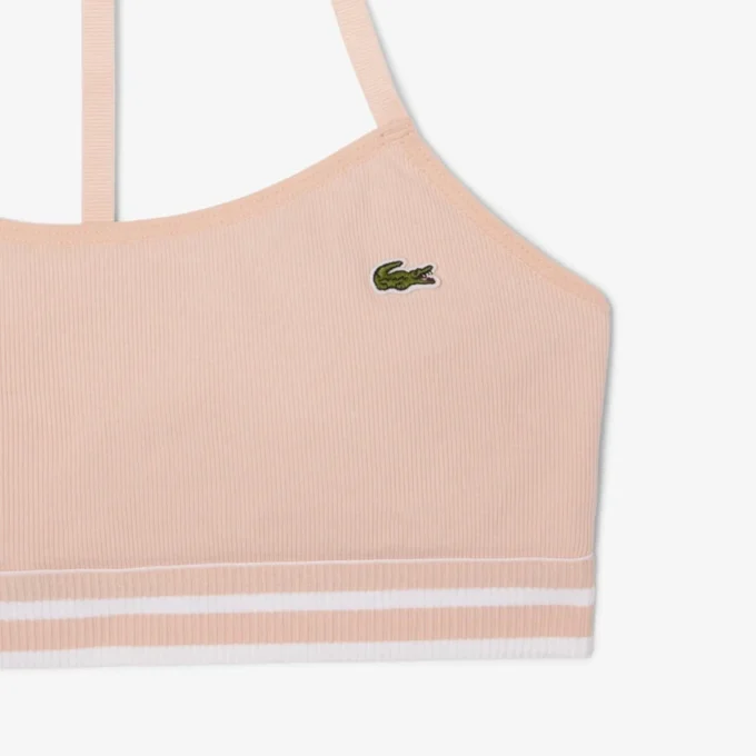 Geribde katoenen bralette