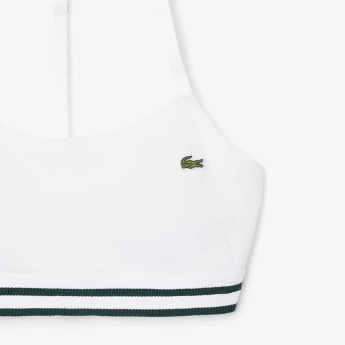 Geribde katoenen bralette