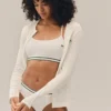 Geribde katoenen bralette