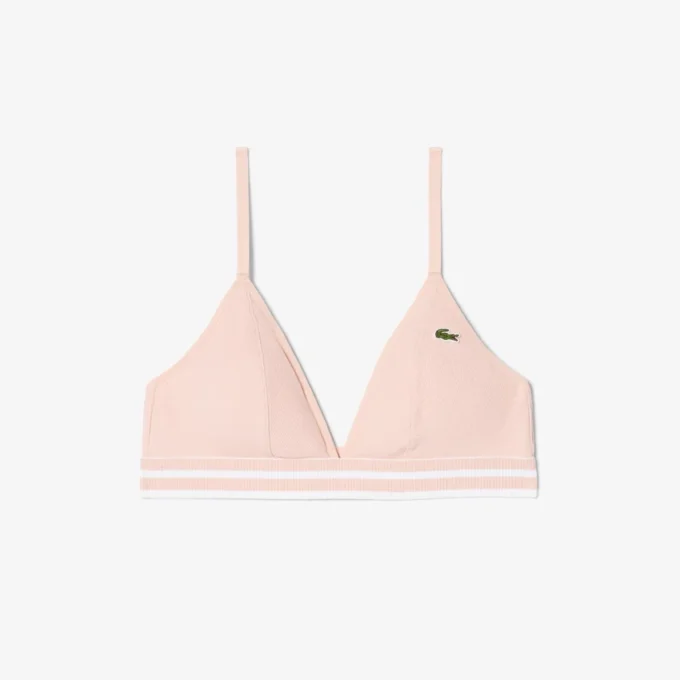 Geribde katoenen driehoekige bralette