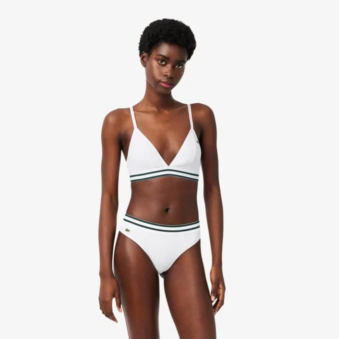 Geribde katoenen driehoekige bralette