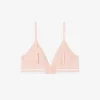 Geribde katoenen driehoekige bralette