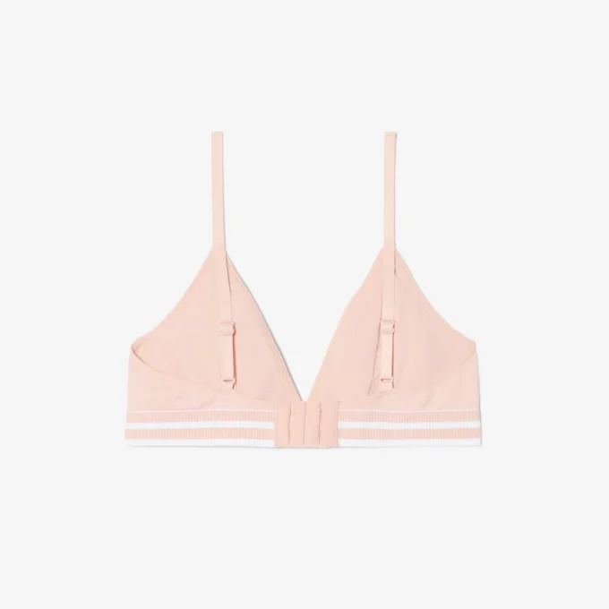 Geribde katoenen driehoekige bralette