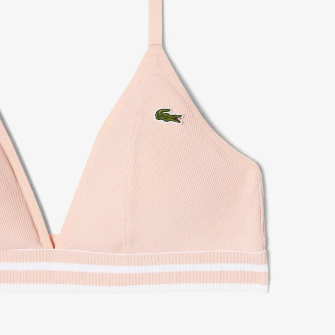 Geribde katoenen driehoekige bralette