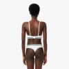 Geribde katoenen driehoekige bralette