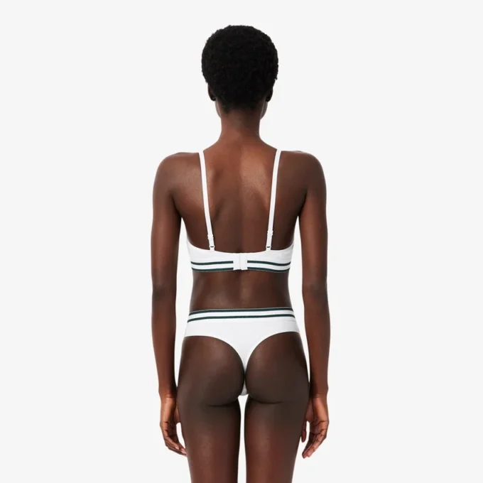 Geribde katoenen driehoekige bralette