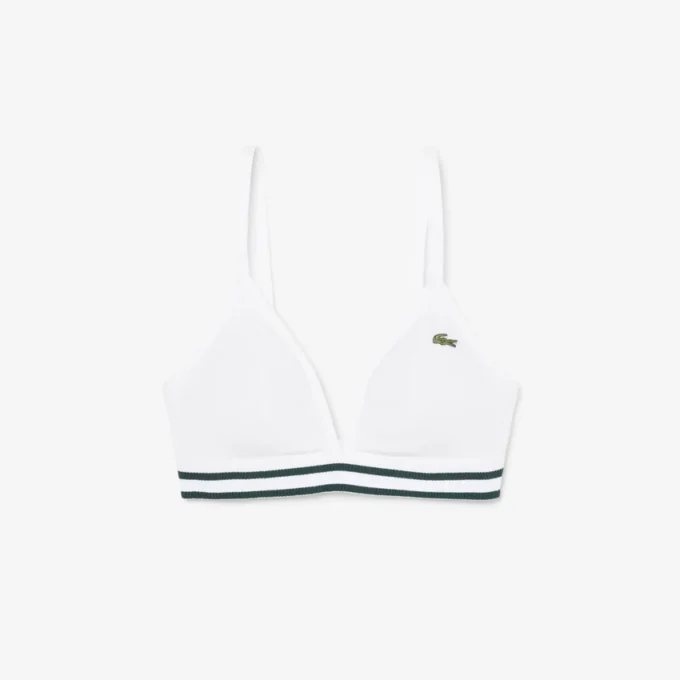 Geribde katoenen driehoekige bralette