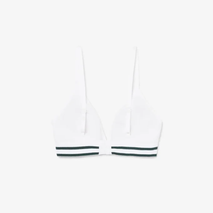 Geribde katoenen driehoekige bralette