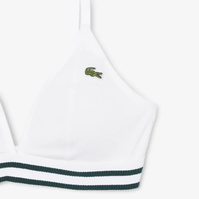 Geribde katoenen driehoekige bralette