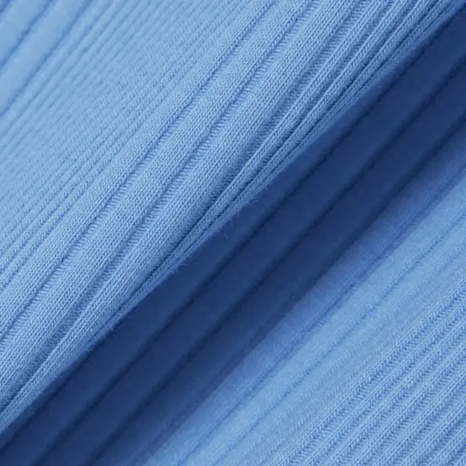 Geribde katoenen maxi-jurk met bandjes