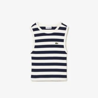 Gestreepte geribde katoenen tanktop voor kinderen
