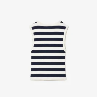 Gestreepte geribde katoenen tanktop voor kinderen