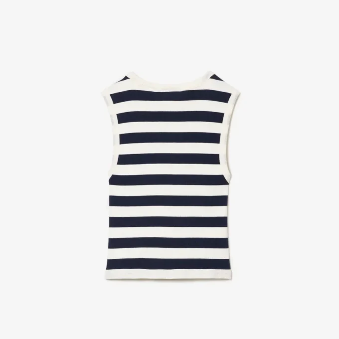 Gestreepte geribde katoenen tanktop voor kinderen