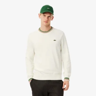 Gestreepte katoenen jersey trui voor heren