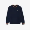Gestreepte katoenen jersey trui voor heren