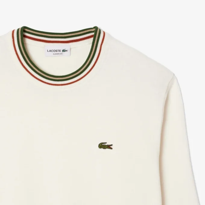 Gestreepte katoenen jersey trui voor heren