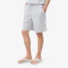 Gestreepte katoenen popeline short