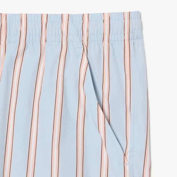 Gestreepte katoenen popeline short