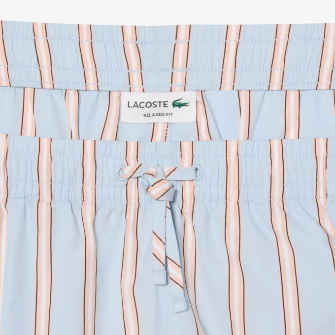 Gestreepte katoenen popeline short
