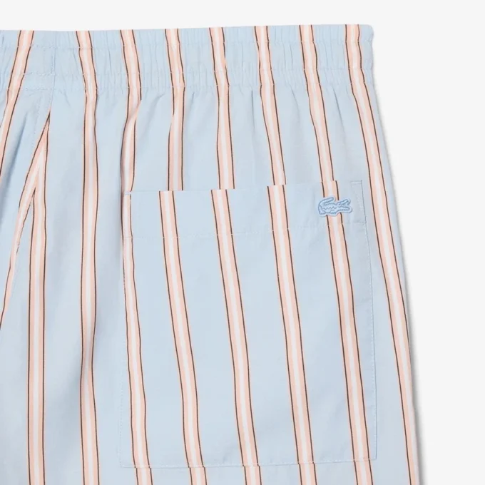 Gestreepte katoenen popeline short